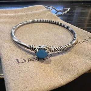 Authentic David Yurman Chatelaine Bracelet in Blue Chalcedony - Rare